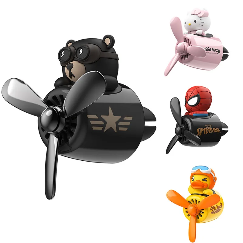 

Kawaii Sanrioed аниме серии HelloKitty Мультфильм милая Мода Моделирование самолетов автомобиль воздуховод одеколон ароматерапия маленький подарок