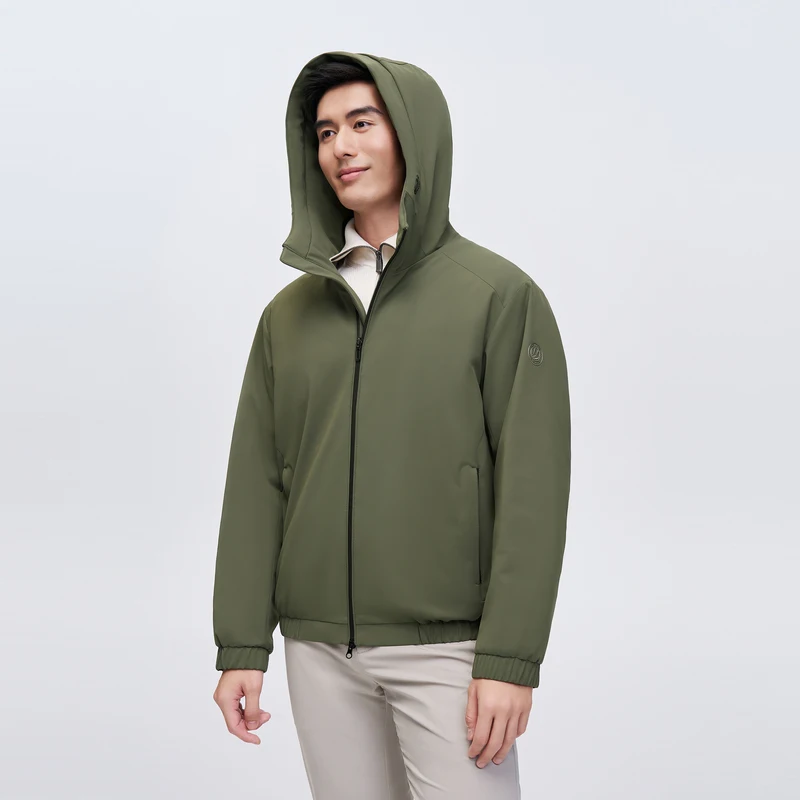 BOSIDENG мужская повседневная легкая мягкая куртка на молнии с воротником-стойкой