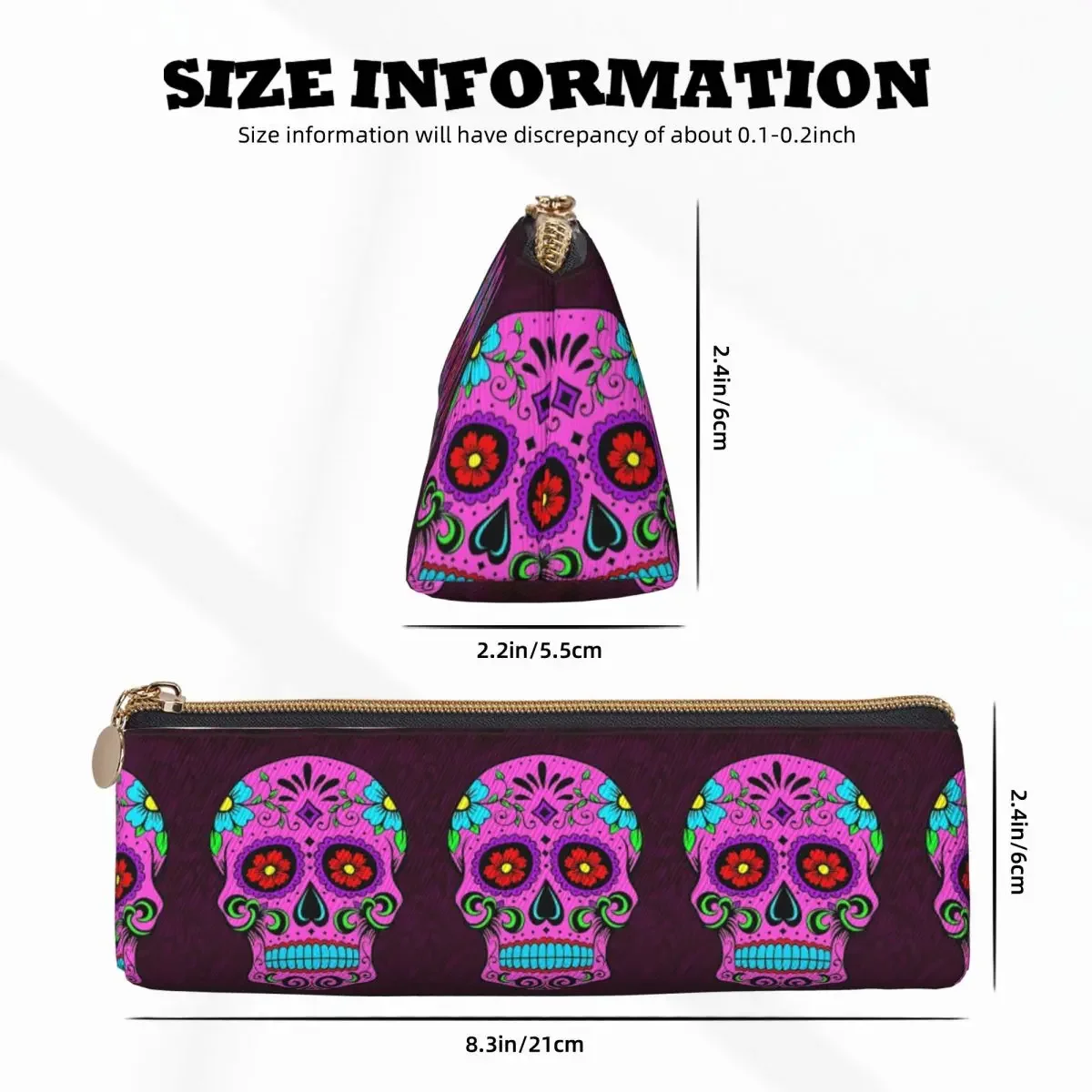 Цветной карандаш со скелетом необычные школьные Чехлы треугольник для девочек и