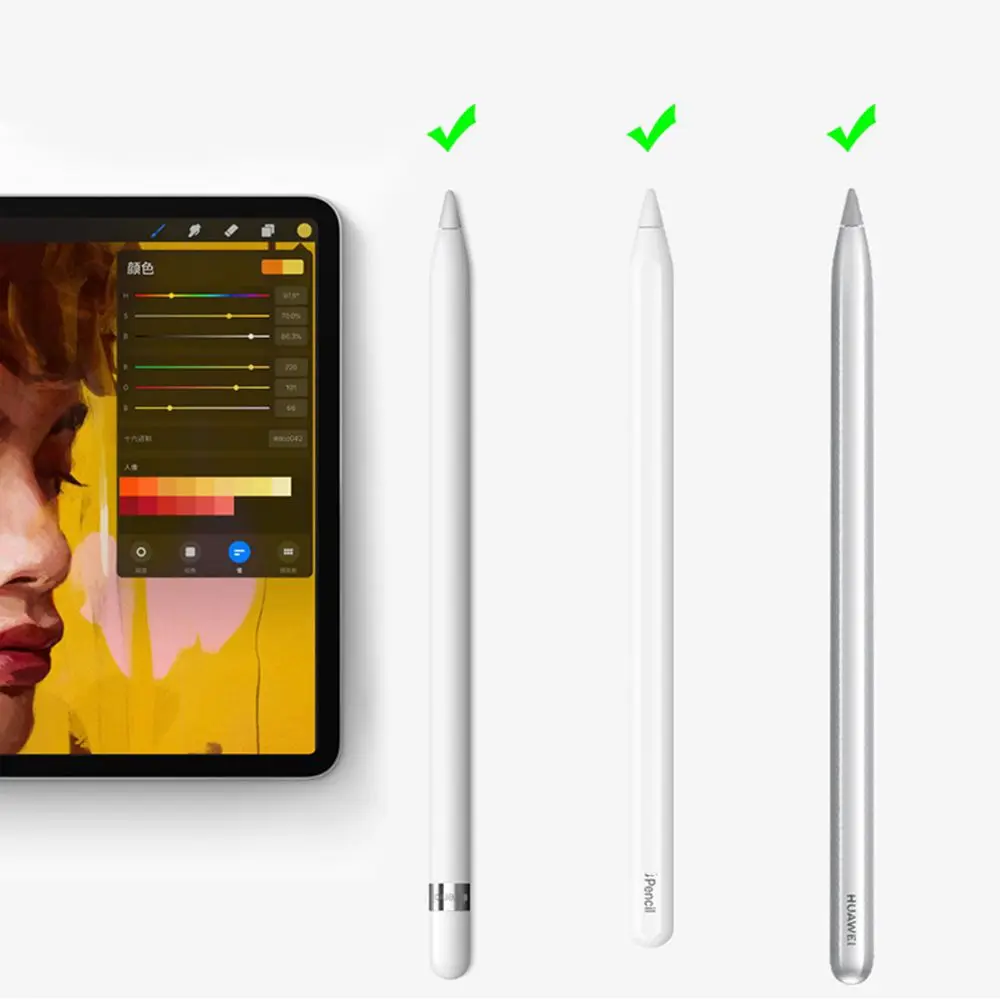 10 шт. цветной сменный защитный стилус наконечник чехол для Huawei iPad перо Apple Pencil 1 2 |