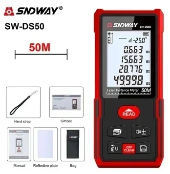 

Лазерный дальномер NOYAFA 50/70/100/120 м, лазерная рулетка, цифровой дальномер в рулетке, расстояние/Area/объем/самокалибровка