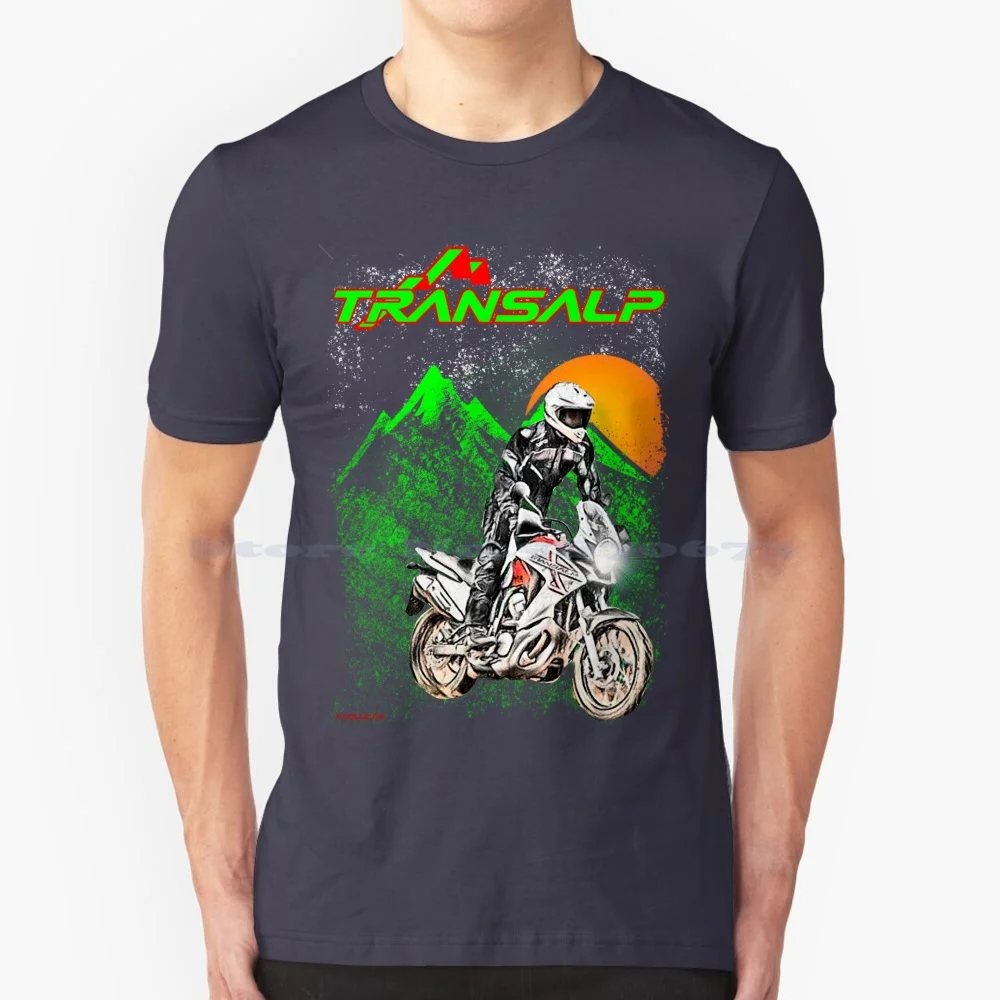 Футболка Transalp 700 Классическая большого размера футболка из 100% хлопка