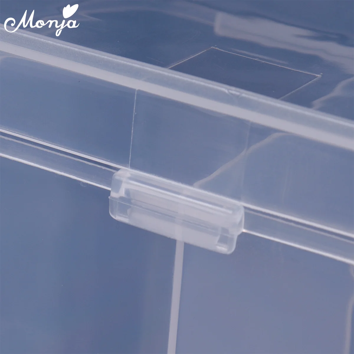 Пластиковые ватные диски Monja с двойной сеткой для чистки ногтей прозрачный ящик