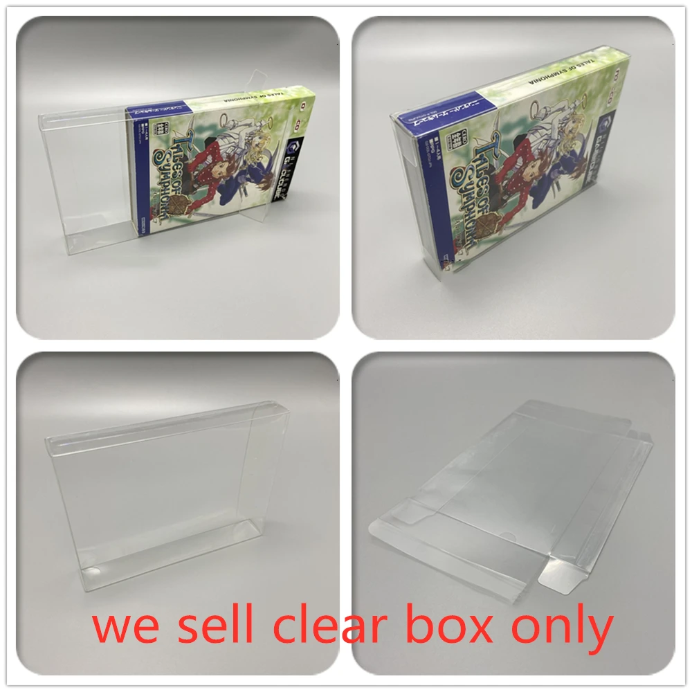 

10Pcs PET Box Protector For Tales of Symphonia Transparent Collect Boxes For JPN Nintendo Game Cube NGC Shell Clear Display Case