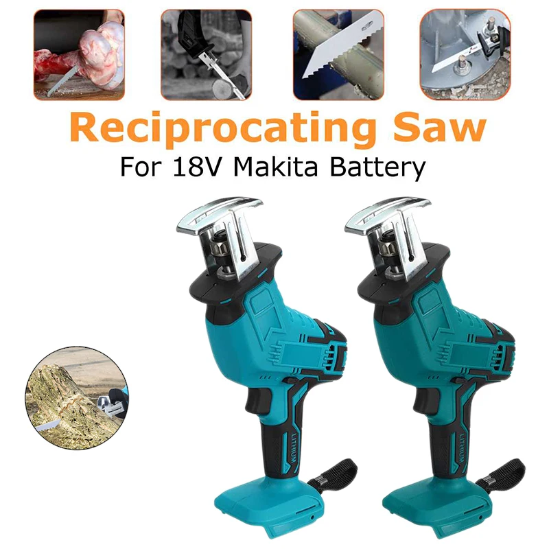 

3000rpm Cordless Electric Reciprocating Saw Adjustable Speed Chainsaw Wood Metal PVC Pipe Cutting Power Tool For Makita Battery