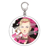 tokyo revengers anime keychains color printed cartoon figure avatar key chain ring bag pendants accessory mikey draken keyring