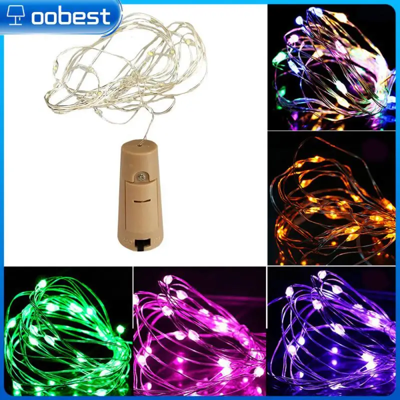 

1M 2M Wine Bottle LED Lights Strips Copper Wire Fairy Garland String Light with Battery for Outdoor Wedding Christmas Tree Light