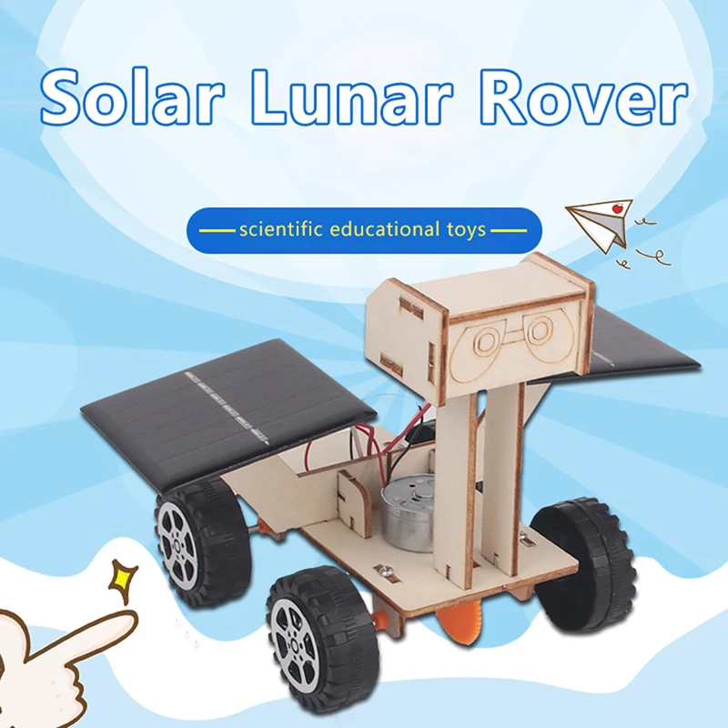 

Студенческий научный и технологический Малогабаритный робот на солнечной батарее Moon Mars Rover Diy материалы ручной работы физическая игрушка ...
