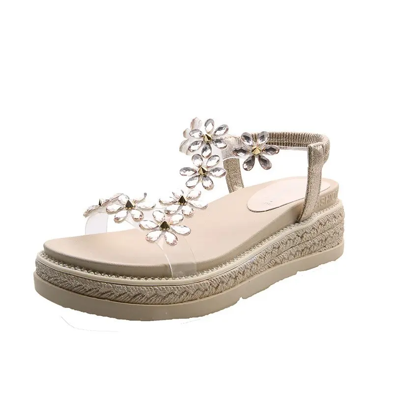

2023 Women Sandals Lightweight Heels Sandals Summer Shoes for Women Wedge PVC Sandal Platform Shoes Wedges Shoes Women