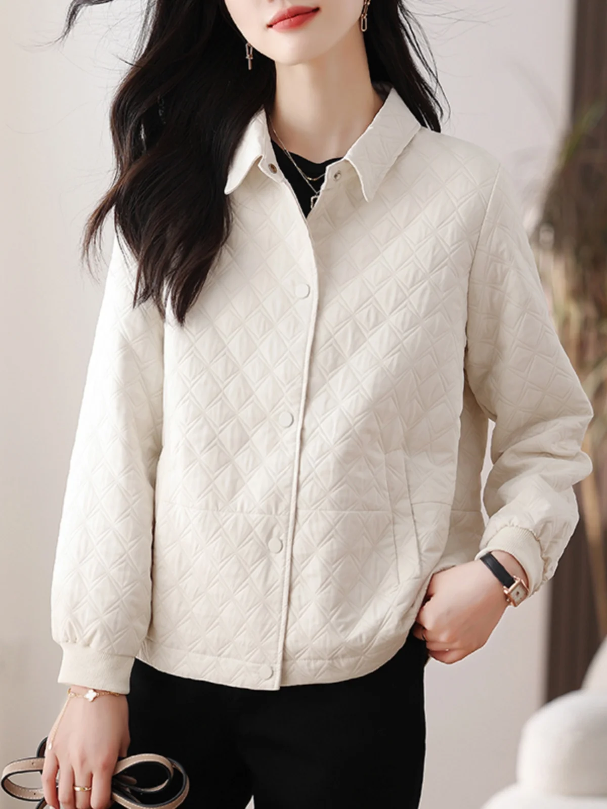 Брендовая изящная верхняя одежда с ромбами для женщин осень 2023 новая мода