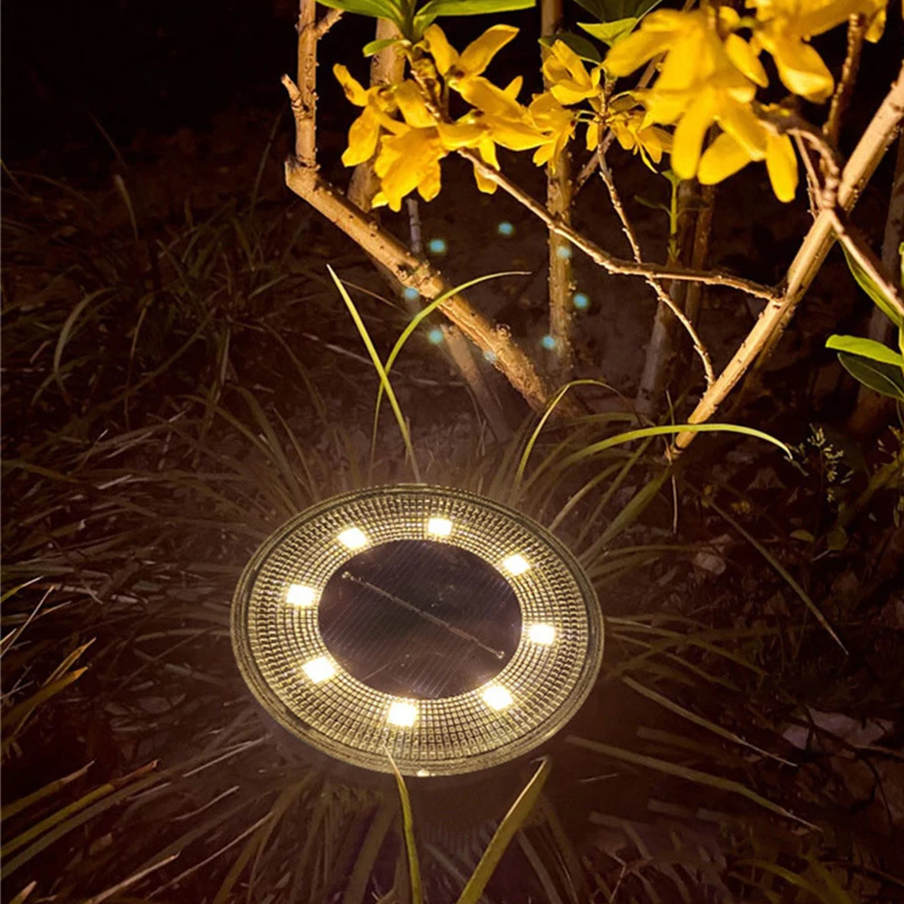 

Solar Buried Lamp Light Control Spotlight Intelligent Under Ground Lamps Buried Courtyard Lamp Garden Decoration 8 Smd