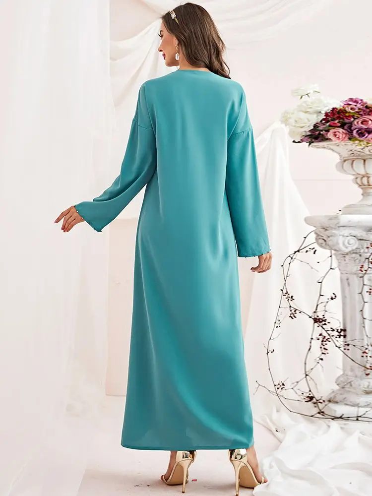 Vestido Longo Ramadan Abaya Turkey Islam Arabic Muslim Modest Long Dress For Women Kaftan Mujer Robe Longue Femme Musulmane