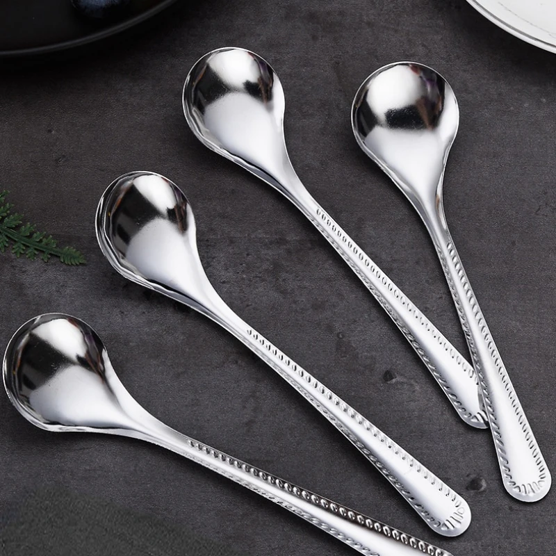 Короткая ручка нержавеющая сталь ледяная ложка разноцветная кухонная холодная напиток фруктовая мешалка для кофе сливки малая десертная лопатка