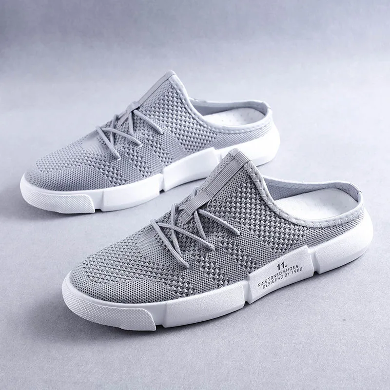 

Мужские летние пляжные шлепанцы, дышащие Нескользящие, без каблука, модная внешняя одежда, сандалии