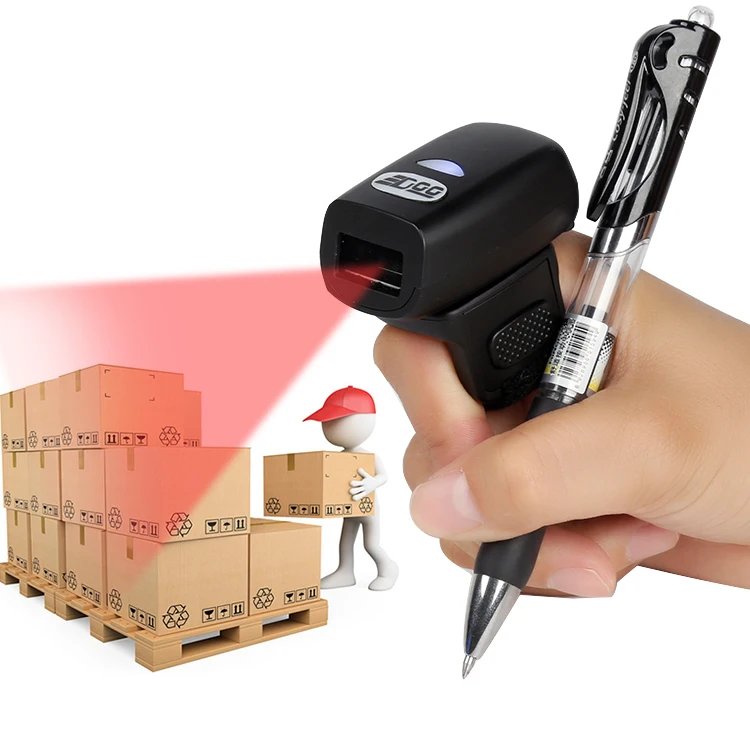 

EDOO OEM ODM Best Price Cheap Portable Wearable Finger Ring Watch Wireless 1D 2D Handfree Barcode Scanner Reader