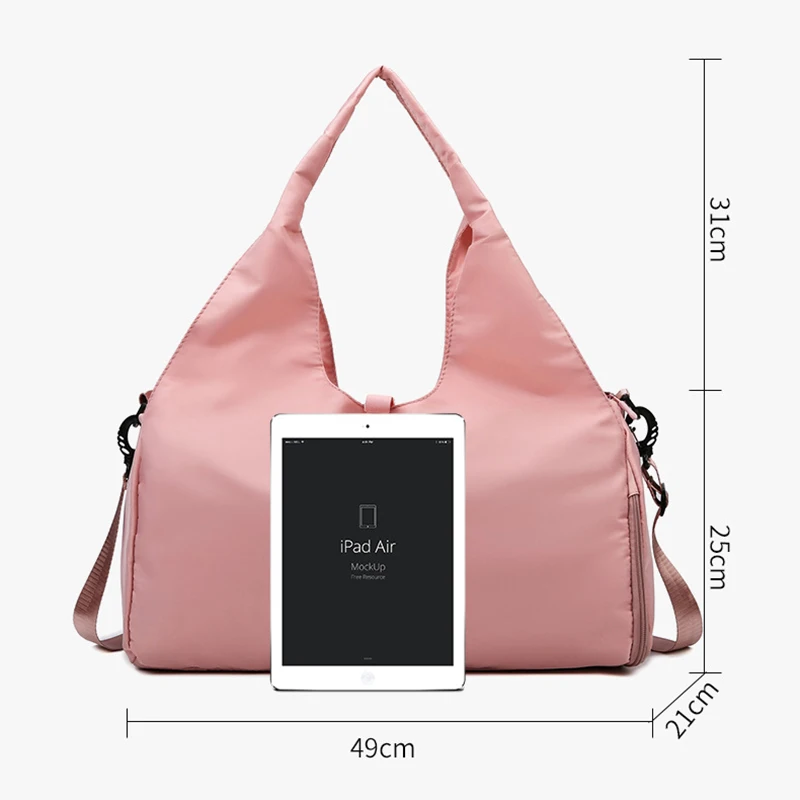 Female Gym Bags Luggage Travel Fitness Training Accessories Weekender Bolsas for Shoes Ladies' Yoga Mat Women's Sports Handbag