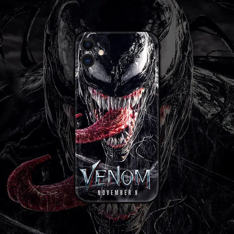 

Disney Suitable for iPhone12 Venom phone case Marvel iPhone13 black soft protective shell
