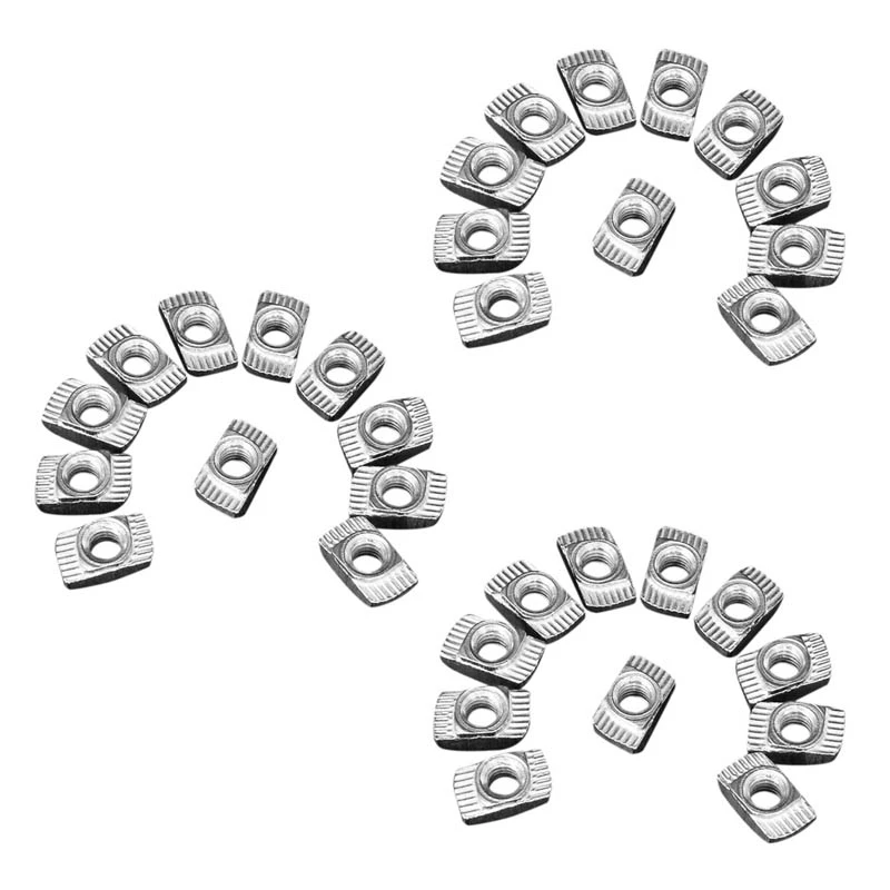 

300 Pcs M5 Hammer Nut Carbon Steel Aluminum Connector T Fastener Sliding Nut