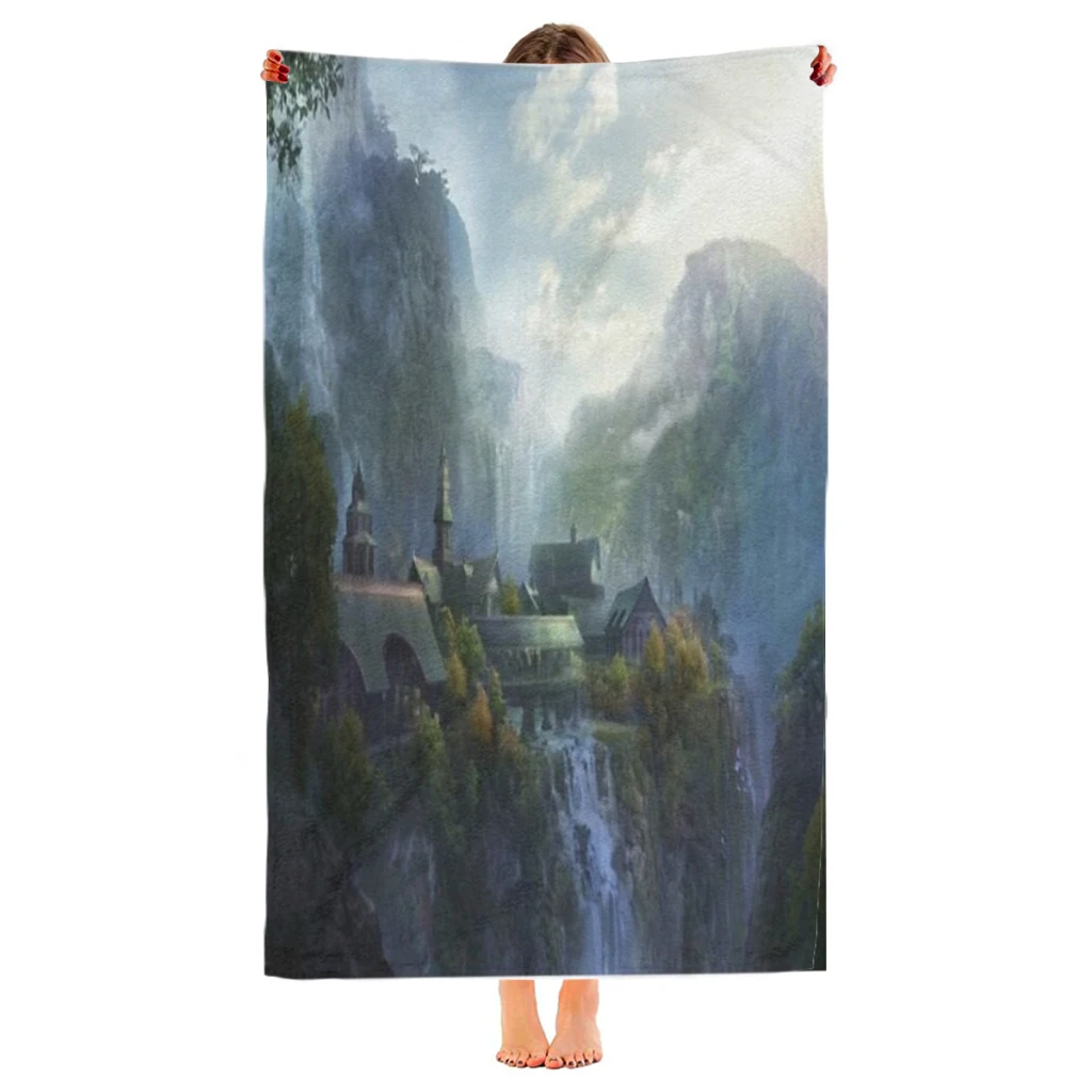 Пляжное полотенце из микрофибры с принтом Rivendell быстросохнущее пляжное одеяло