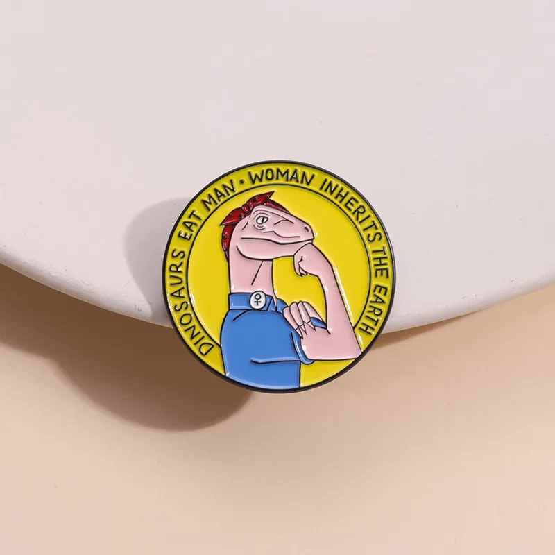 Забавная мультяшная спортивная эмалированная брошь в виде ящерицы динозавры