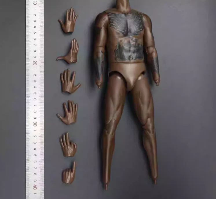 1/6 Мужская солдатская татуировка тела + руки Модель для 12-дюймовых фигурок