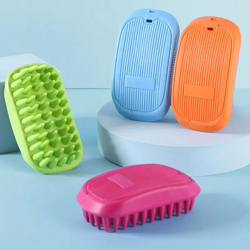 

Pet Bath Brush Dog Cat Cleaning Brush Pets Soothing Massage Comb Non Slip Grooming Scrubbers Home Pet Bathing Cleaning Supplies