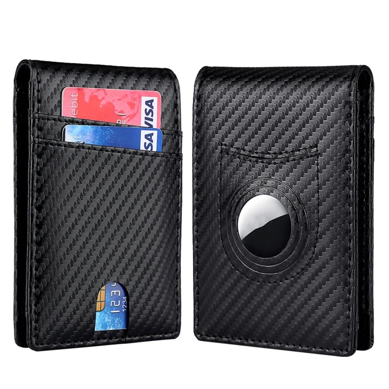 

Wallet Card Holder for AirTag Slim Bifold Short Wallets Cards for Case