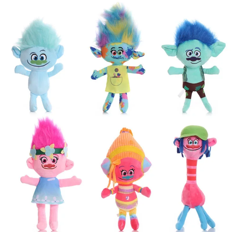 6styles Trolls Plush Toys princess Dolls Cartoon Periphery Stuffed Kids Adults Christmas Gifts boys Birthday gifts