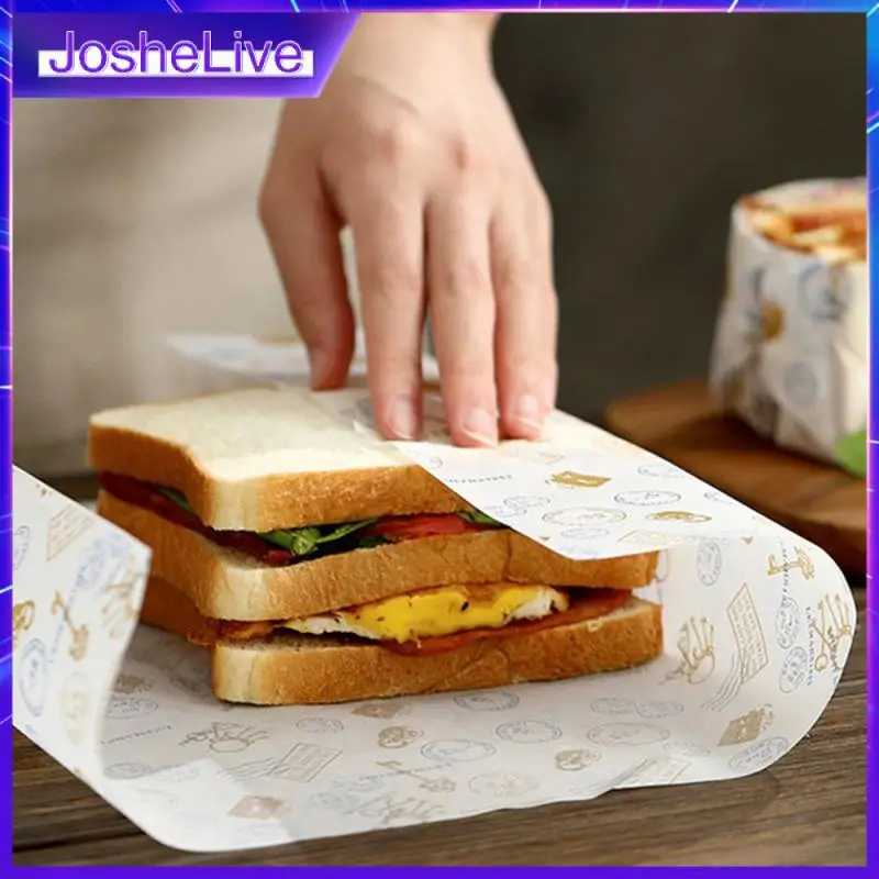 

50 листов коврика для выпечки, домашняя смазочная бумага, многоразовые, устойчивые к высоким температурам, для фаст-фуда, для хлеба, масляной бумаги, Аксессуары для выпечки