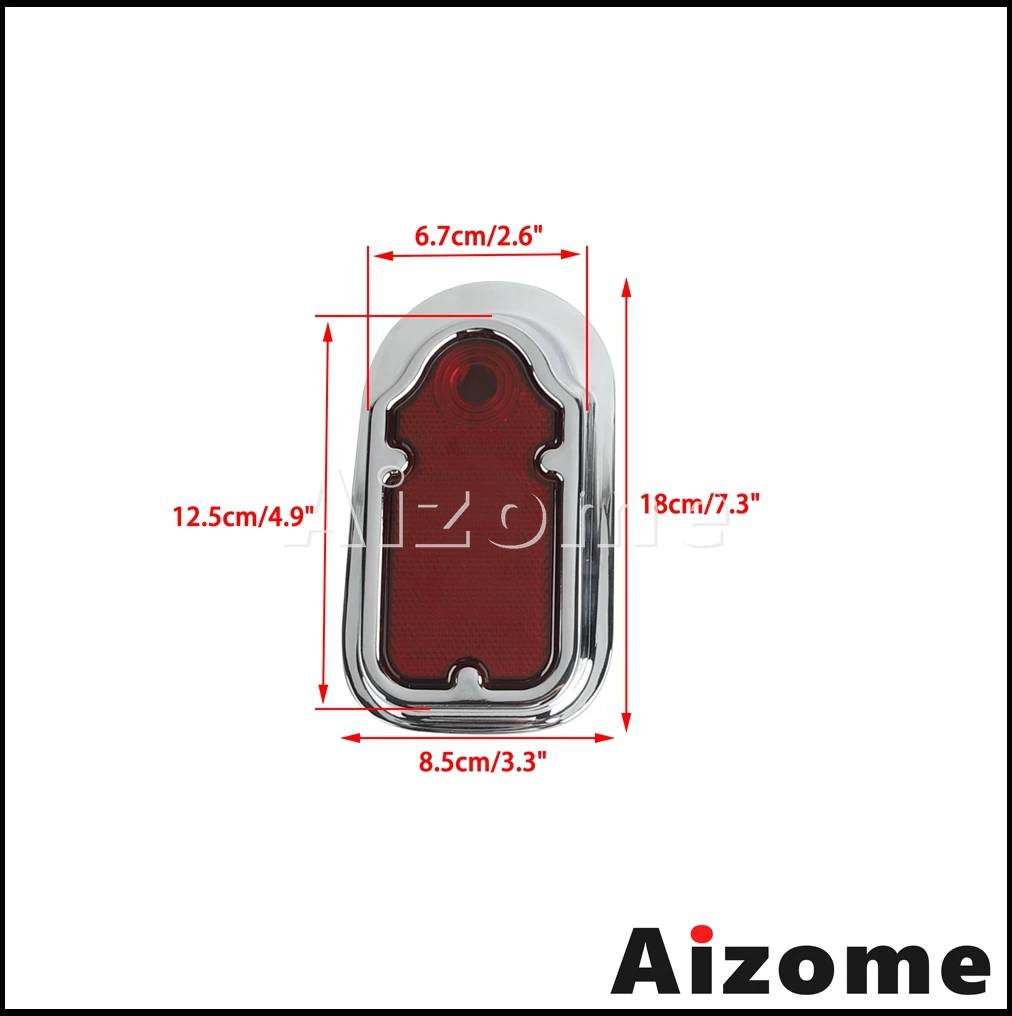 Универсальный мотоцикл Ретро Надгробие Заднее крыло Задний фонарь Тормозной