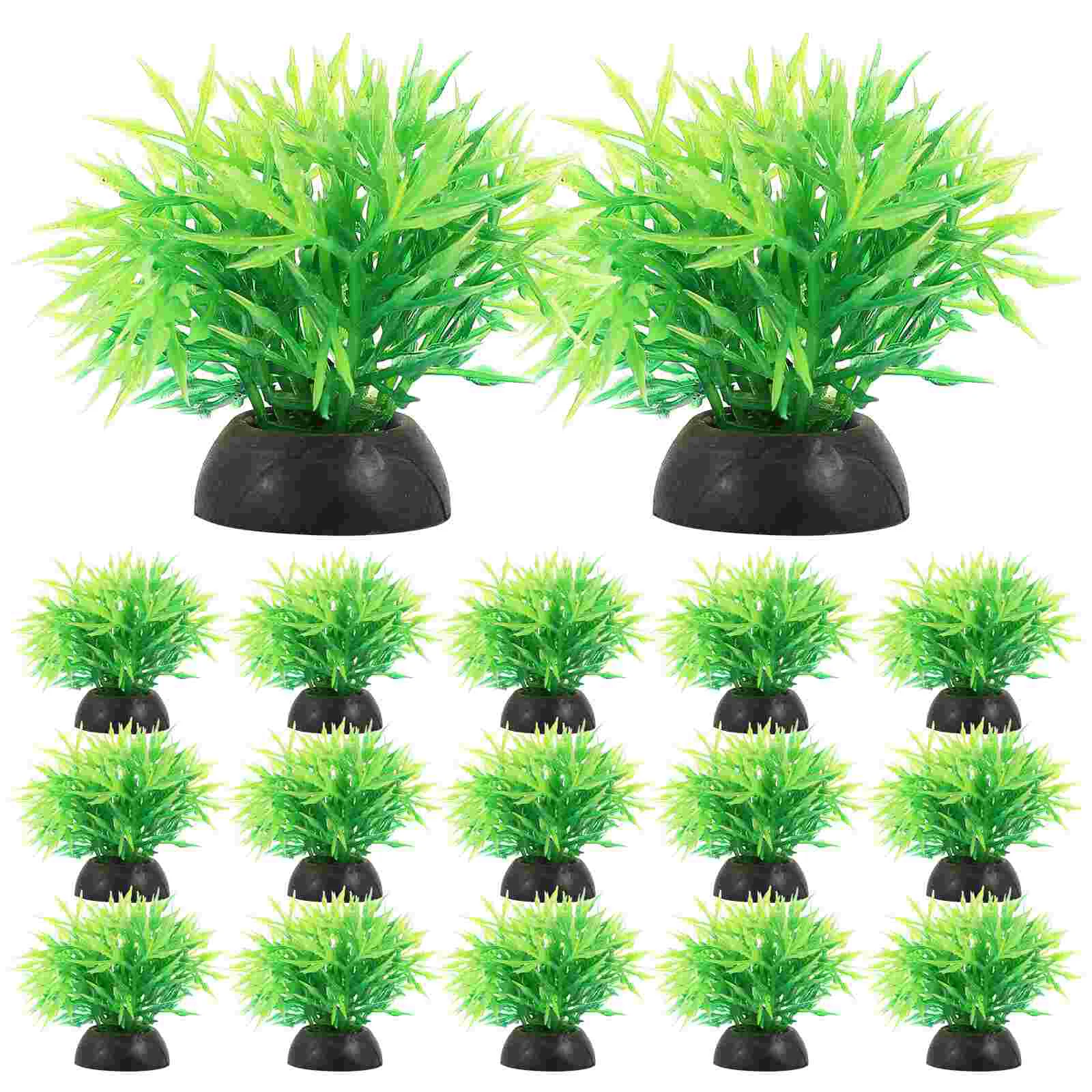 

20 Pcs Fish Tank Decorations Plastic Plants Fish Tank Plants Artificial Aquarium Ornaments Fish Tank Grass Plastic Aquarium