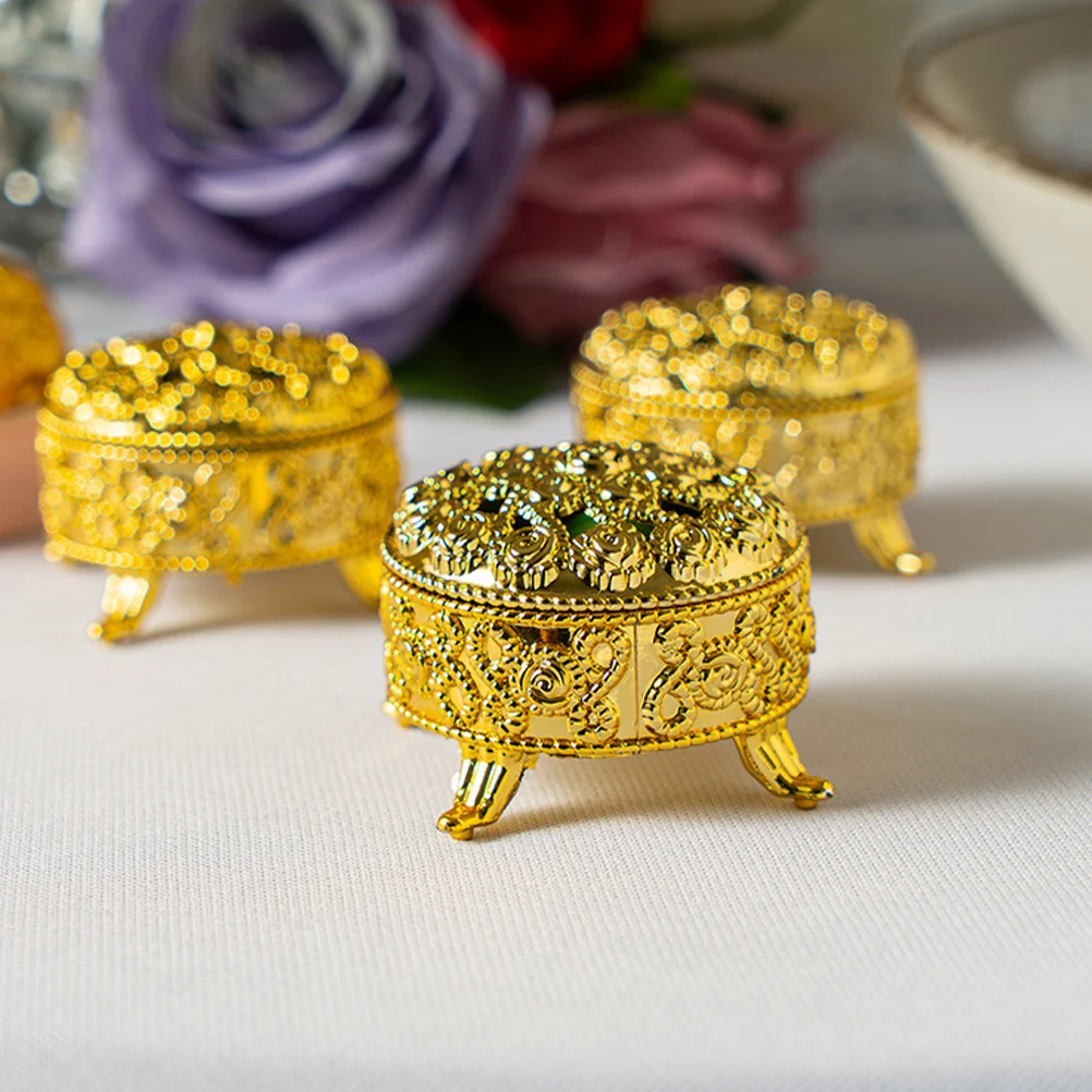 

10 Pcs Rose Candy Box Gift Container Wedding Case Holder Cupcake Containers Pp Present Packing Bride Decorating For Bowl
