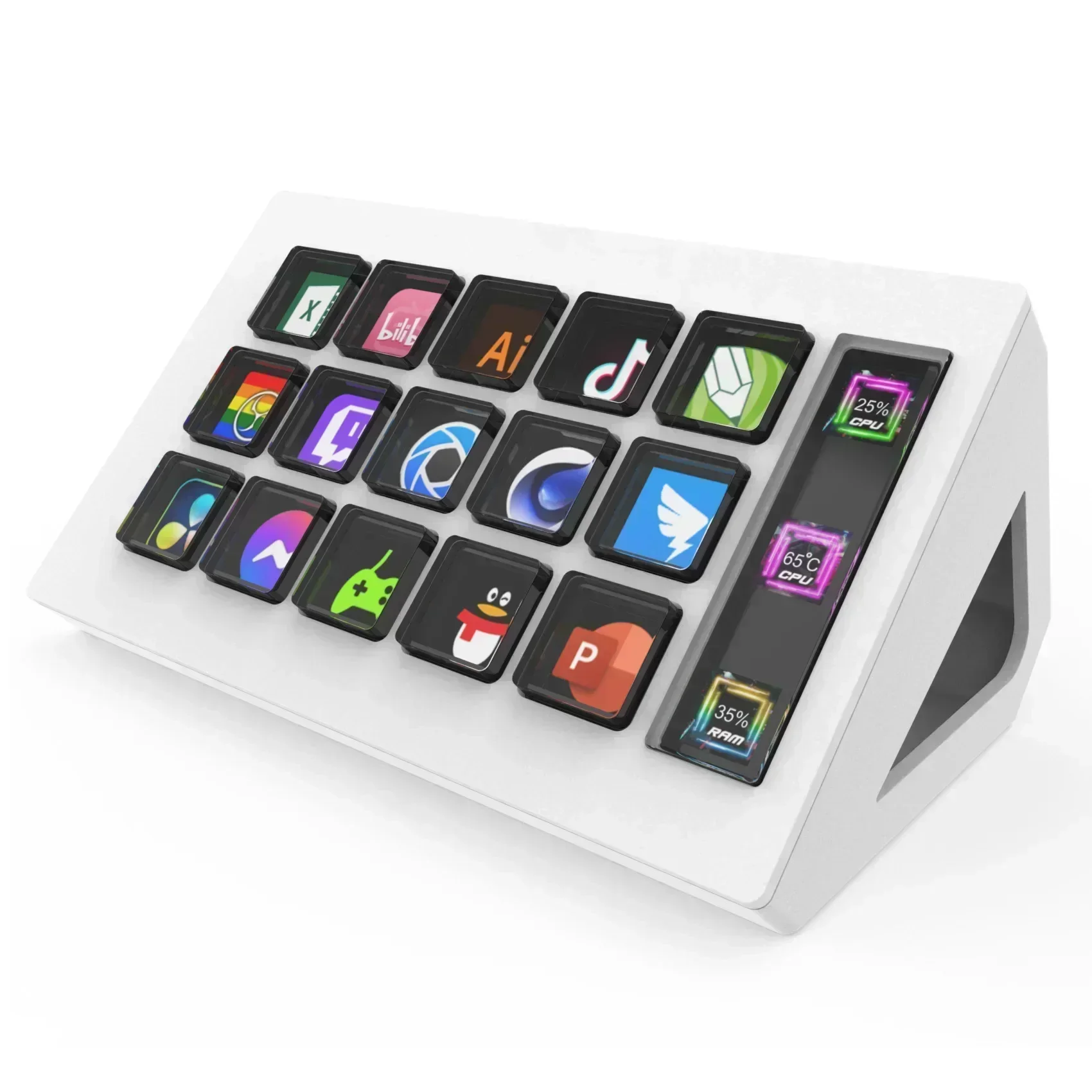 Фото Mirabox 293s Custom StreamDeck Mini: 15-клавишный визуальный ЖК-контроллер-клавиатура для Windows и MacOS, для прямых трансляций и создания контента №2