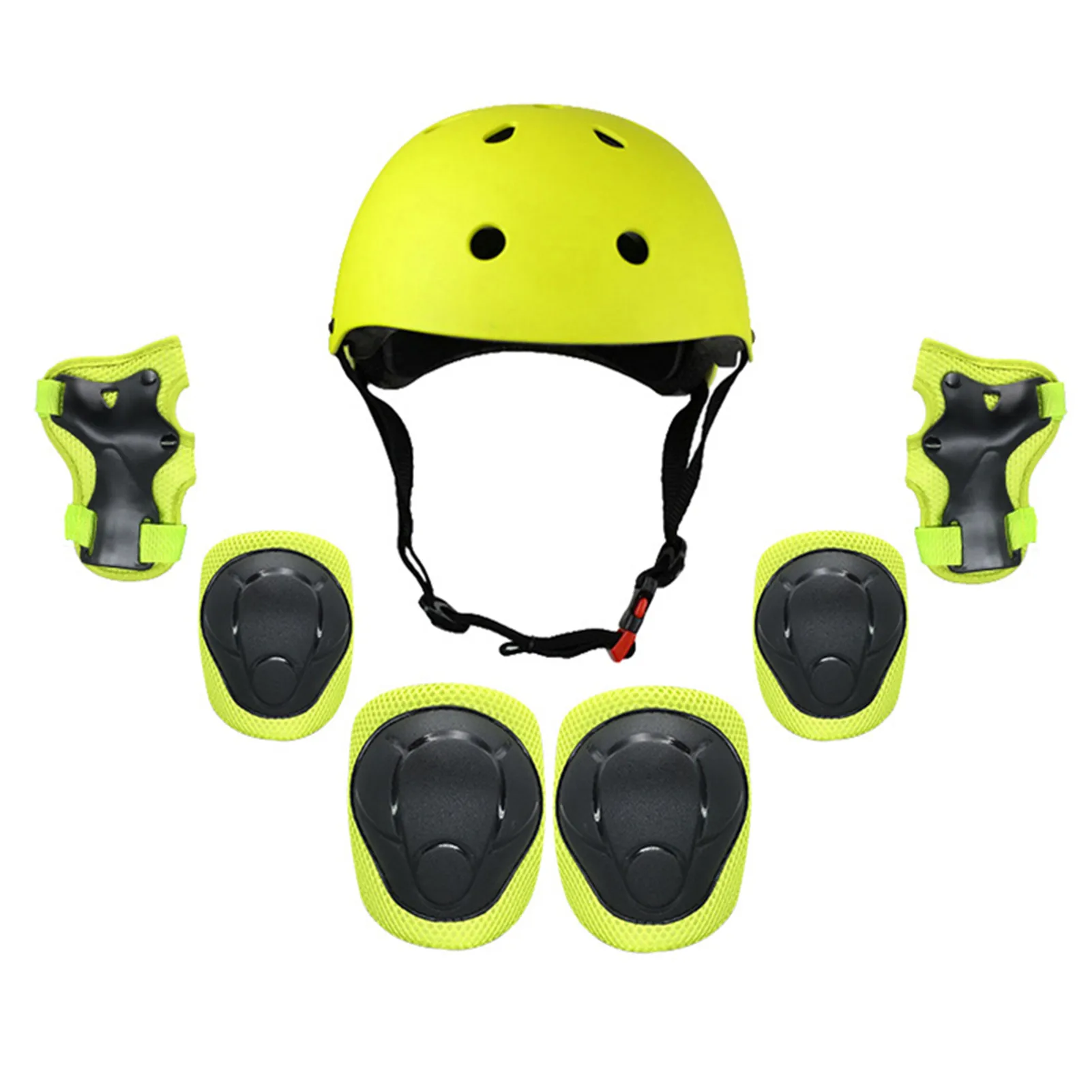 

Universal 7-pieces Protective Gear Set Kids Skating Knee Support Protective Gear Knee Elbow Wrist Protection Bicycle Bikle