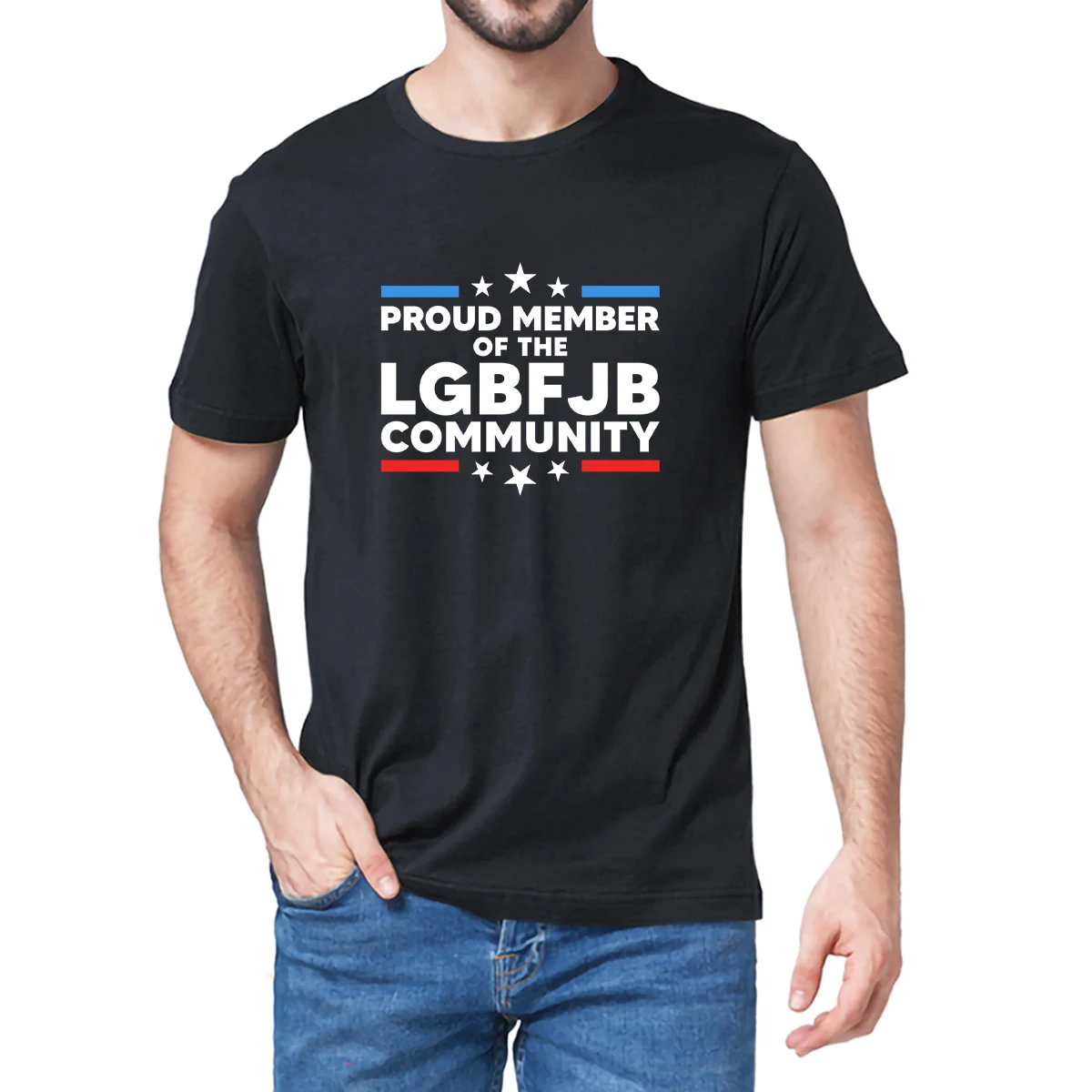 

Unisex 100% Cotton Proud Member Of The LGBFJB Community Funny Anti Biden Men's Novelty Oversized T-Shirt Women Casual Top Tee