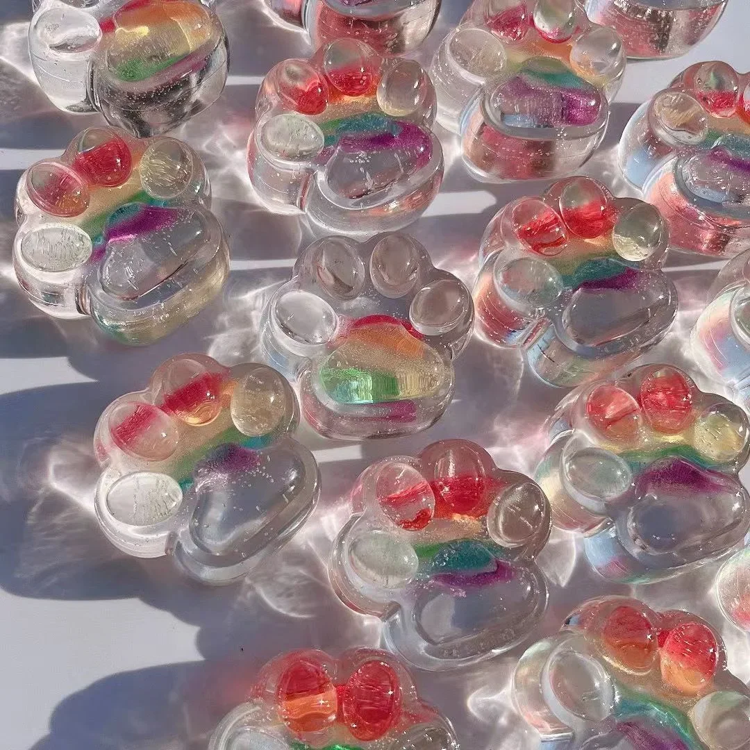 Прозрачные желе игрушки для сжимания кошачьей лапы кавайные милые с медленным