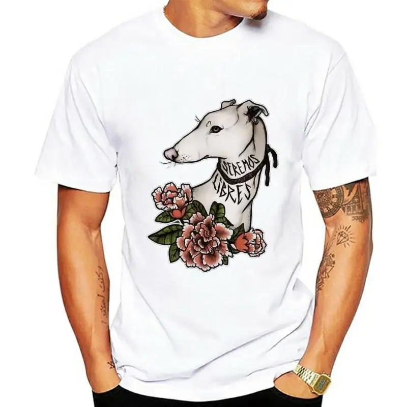 

100% Cotton O-neck Custom Printed Tshirt Men T shirt Seremos Libres Colored - Greyhound Women T-Shirt(2)
