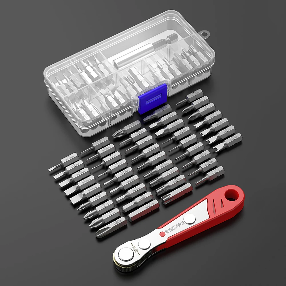 

1set Strong Magnetic Batch Head Cross, Slot, Torx, Hex Electric Screwdriver Bit Set S2 High Hardness Hand Drill Bit Kit Impact