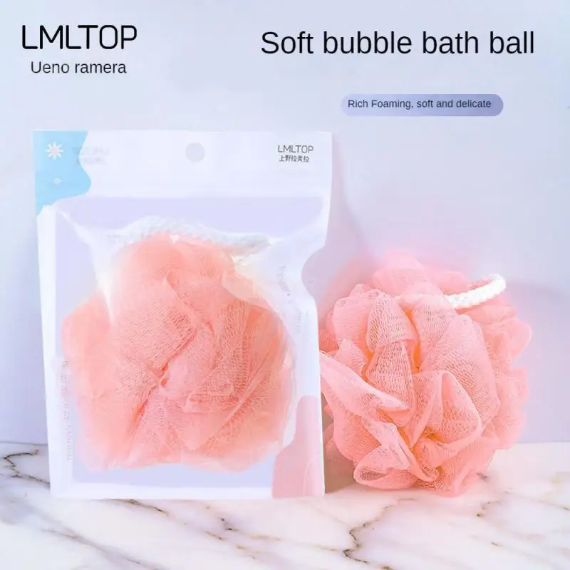 

bath ball gently rub and quickly foam thoroughly cleaning full body skin personal health bathing flower ball with lanyard design