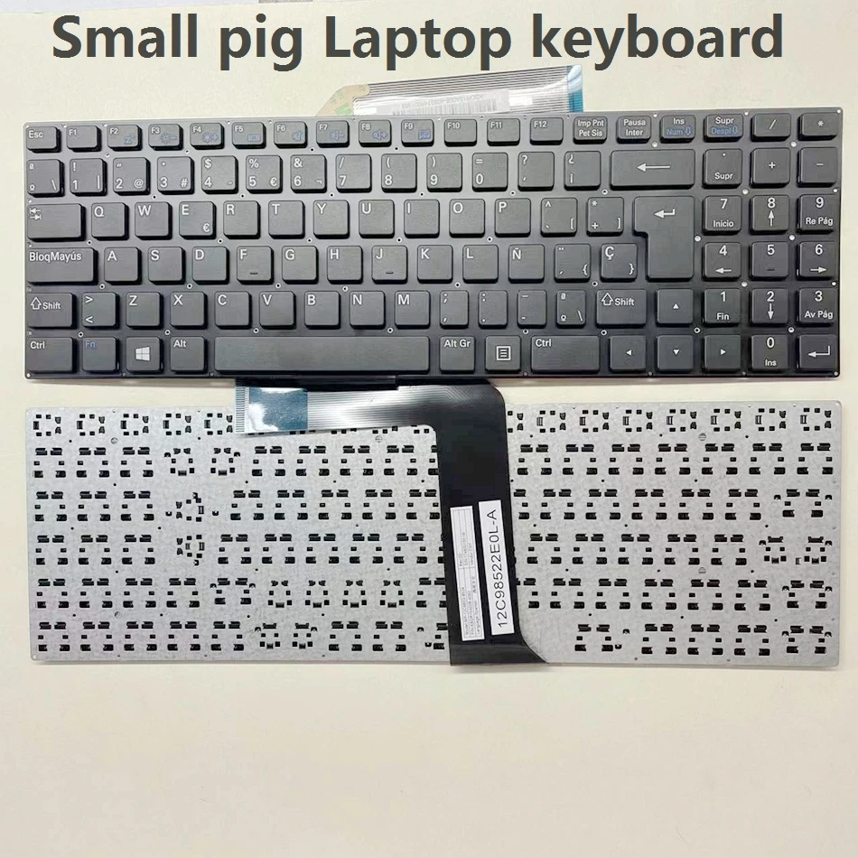 

Испанская клавиатура для ноутбука, замена для CLEVO MP-12C98E0-8522 1701001539M, черная клавиатура sp