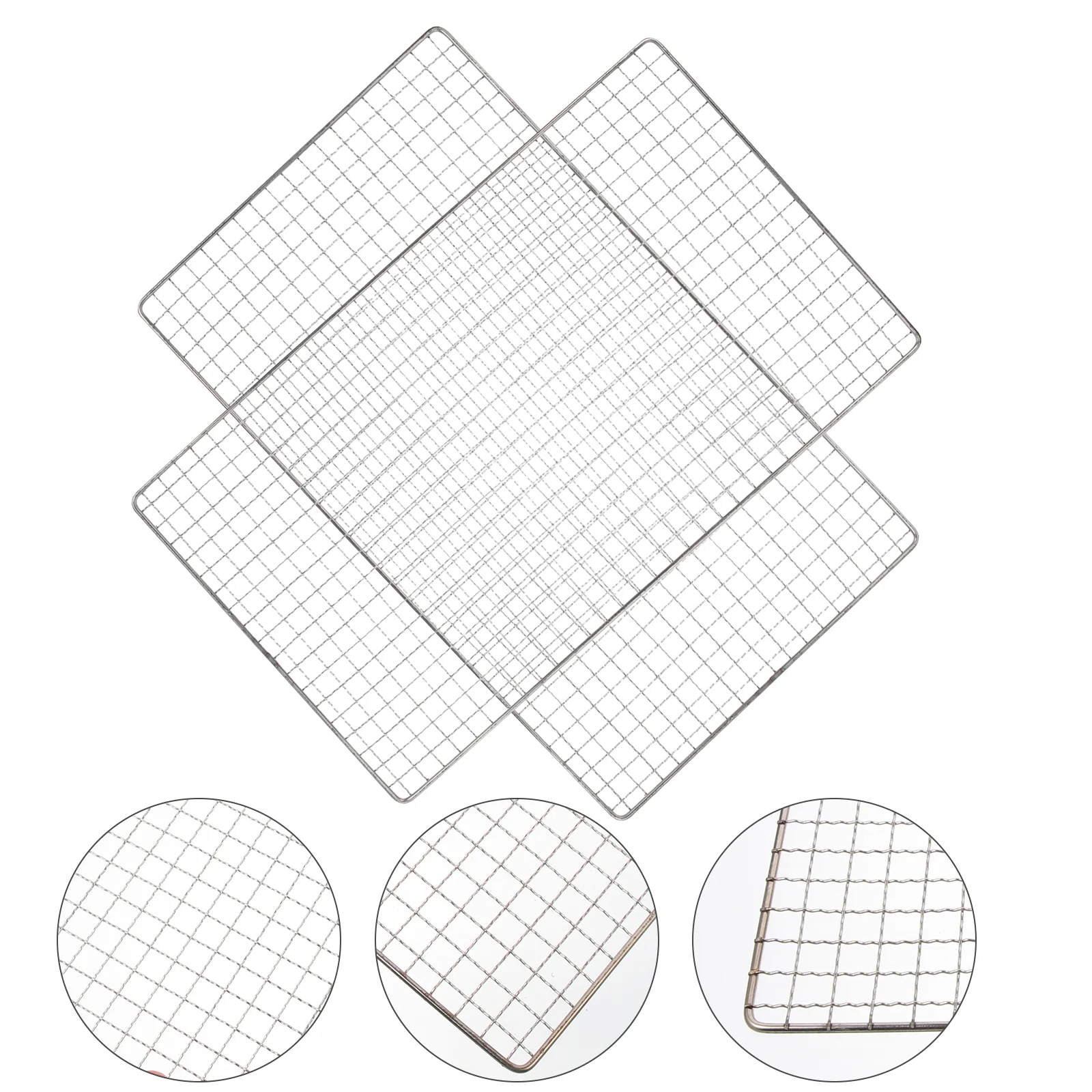 

Grill Bbq Barbecue Mesh Grilling Net Rack Mat Baking Wire Cooling Sheet Stainless Steel Cooking Grate Mats Non Stick Roasting