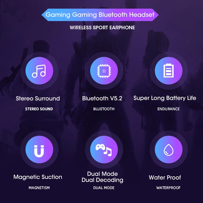 Bluetooth 5.1 беспроводные наушники с Mircophone портативные шейным ободом Спортивная