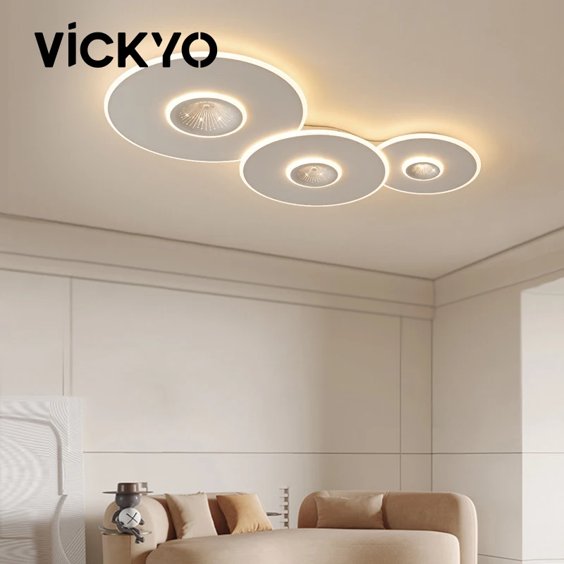 

VICKY Living Room Lamp Modern Minimalist 2022 New Bedroom Studys Room Lamp Combination Remotes Control Dimming Ceiling Lamping