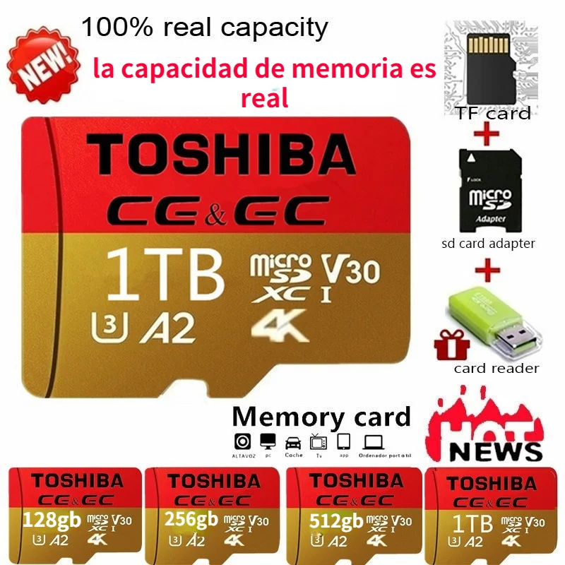 2022New Class 10 Bestselling High Speed USB 1TB 512GB 256GB Micro SD Reader Micro SDHC Micro SD SDHC Card 10 UHS-1TF Memory Card