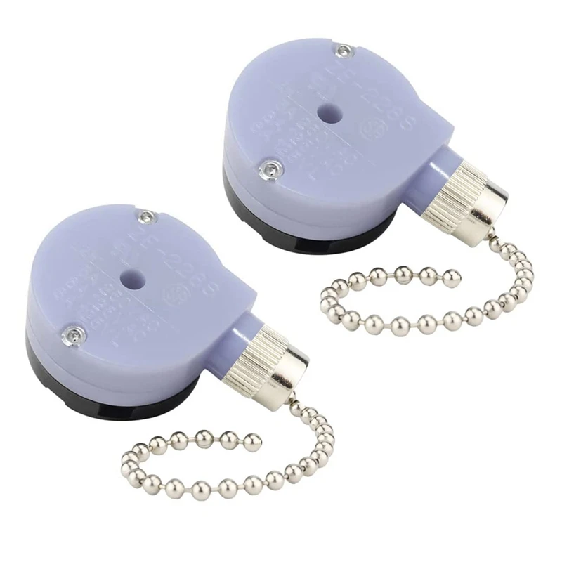 

2 PCS Fan Light Switch ZE-228S 3 Speed 3 Wire Ceiling Fan Switch Replacement Part Speed Controlpull Chain Switch