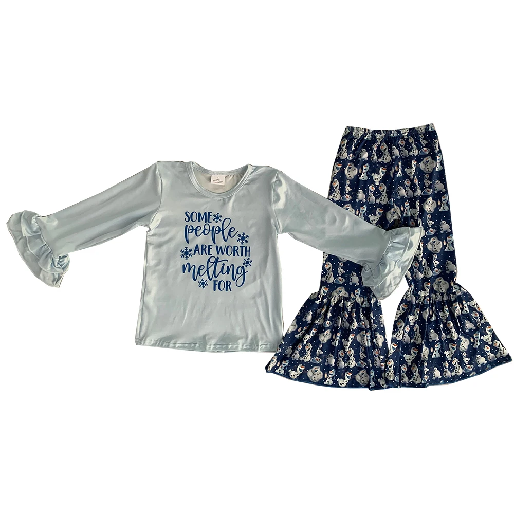 

Оптовая продажа, детская одежда, семейный наряд, комплекты штанов с принтом снеговика, колокольчиков, платье для девочек, детская футболка, ...