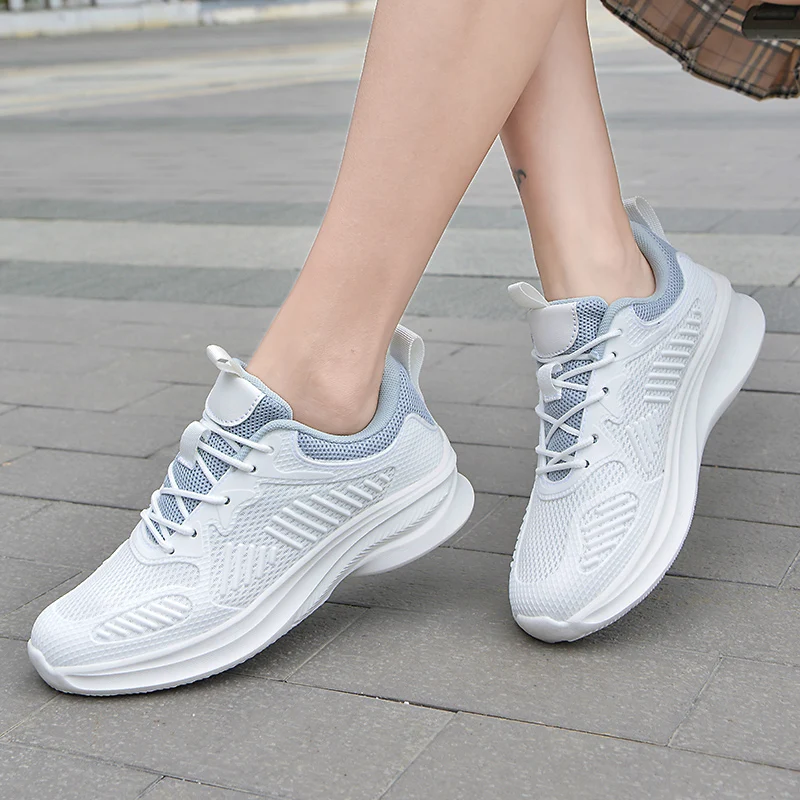 Women's Lightweight Running Shoes Daily Casual Women's Mesh Casual Sports Shoes Lace Up Girls' Outdoor Sports Running Shoes