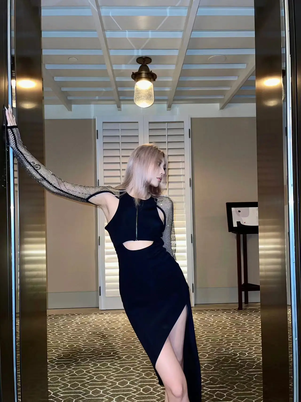 

Fyion высокое качество 2023 летние женские модельные Модные Бриллианты винтажные черные тонкие сексуальные платья