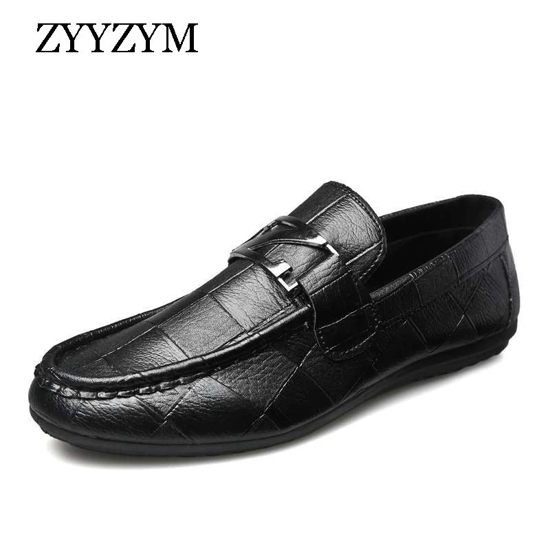 

ZYYZYM Spring Summer Men Shoes Loafers Fashion Casual Shoes PU Leather