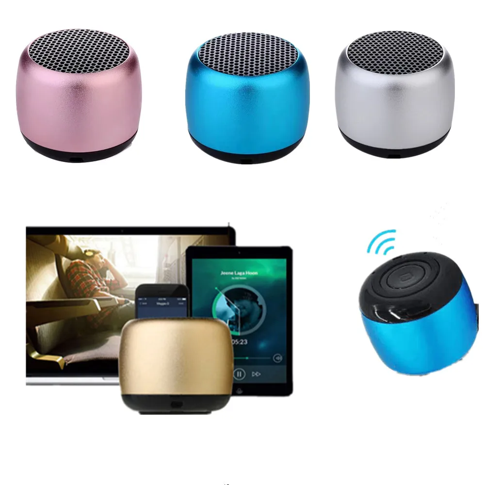 

NEW 2023 Hot Mini Gift Bluetooth Speaker Metal HiFi TWS Super Small Steel Loudly Speaker Wireless Portable Bluetooth Speaker